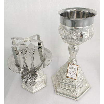  Євхаристичний набір Грецький, нікель, посріблення, 500 мл