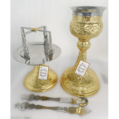  Євхаристичний набір Грецький, латунь, 500 мл