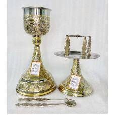  Євхаристичний набір Грецький, латунь, нікель,  750 мл